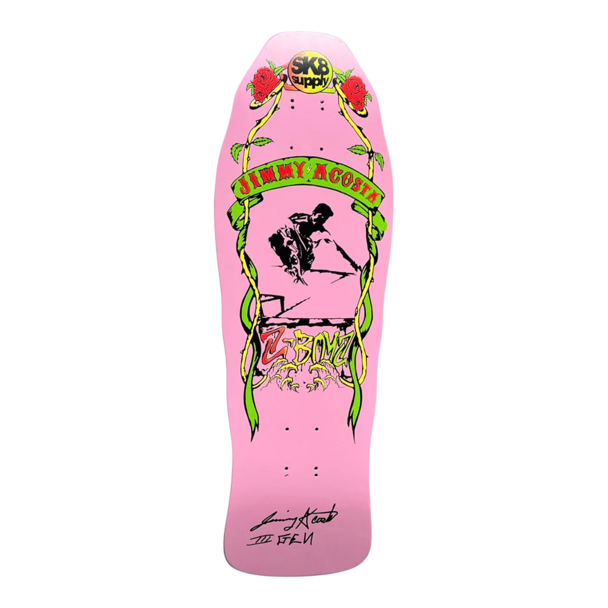 NEW~ SK8supply Jimmy Acosta Skateboard Deck - PINK – SK8supply.com