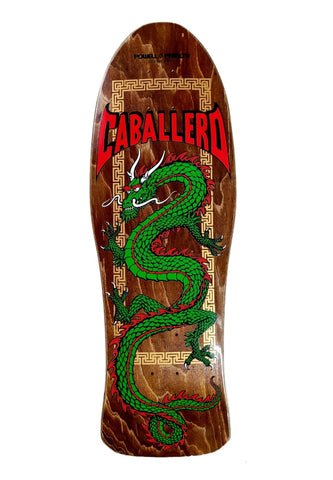 Powell Peralta Caballero Chinese Dragon Skateboard - BROWN STAIN