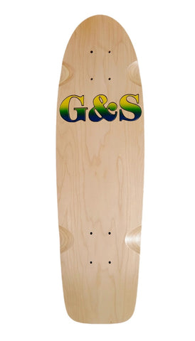 G&S PROTAIL 500 skateboard deck - NATURAL / BLUE GREEN YELLOW LOGO