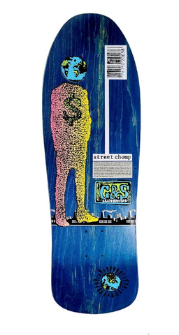 Sale - G&S Street Chomp 1 OG shape reissue skateboard deck - BLUE
