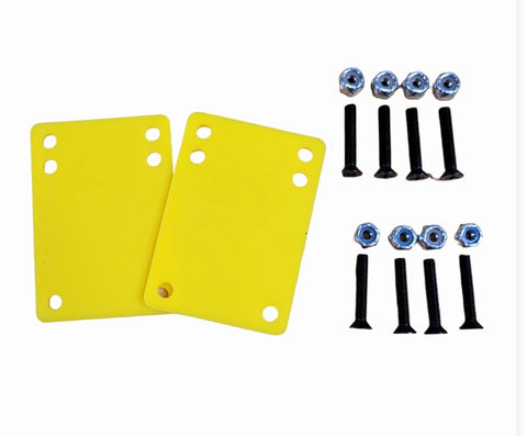1/8" Yellow Soft Silicone Riser Pads + 1 1/8" Hardware