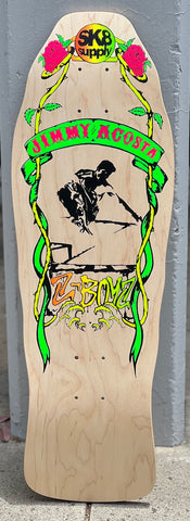 GLOW IN DARK SK8supply Jimmy Acosta Skateboard Deck - NATURAL