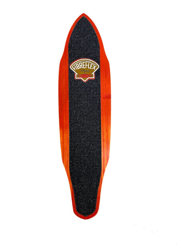 G&S Gordon & Smith FibreFlex Pro Slalom Skateboard Deck - DEEP ORANGE ABSTRACT