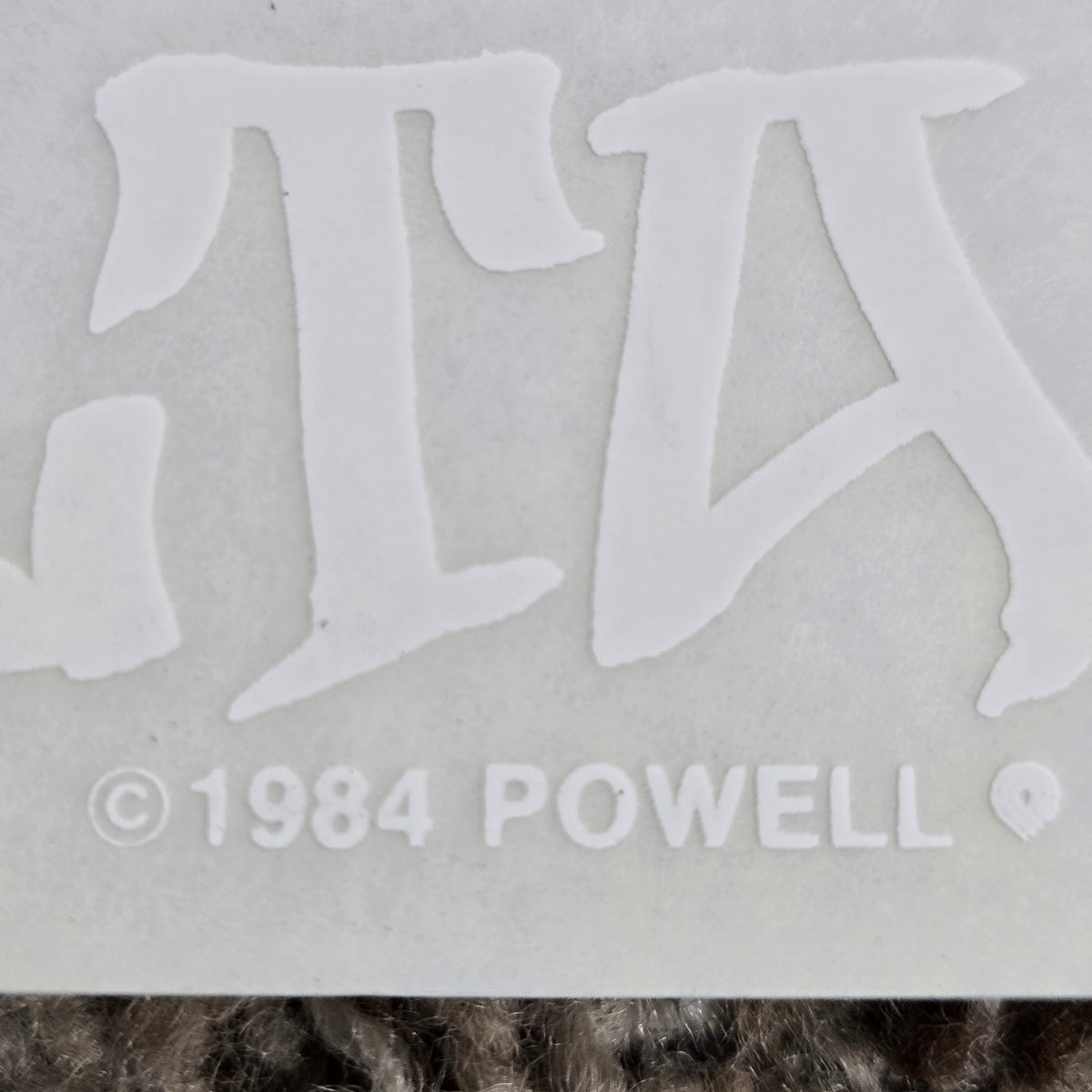 Vintage Powell Peralta VATO RAT BONES 1984 Sticker - WHITE ON