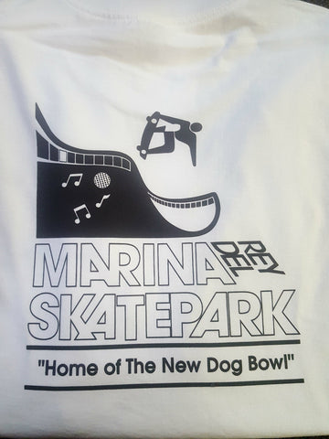Marina Del Rey Skate Park T shirt - WHITE LG
