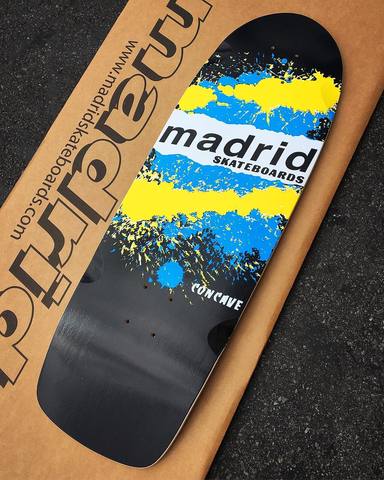 Madrid PAINT EXPLOSION reissue skateboard deck - BLACK