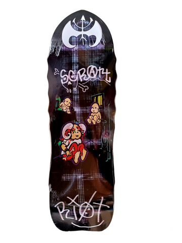 Scram Skates OD LID oldschool skateboard deck - 10.25" BLACK