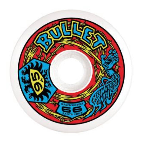 Santa Cruz Bullet 66 Skateboard Wheels - WHITE