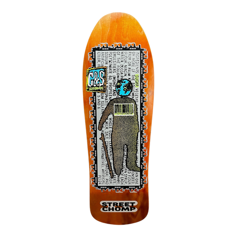 G&S Street Chomp 2 OG shape reissue skateboard deck - ORANGE
