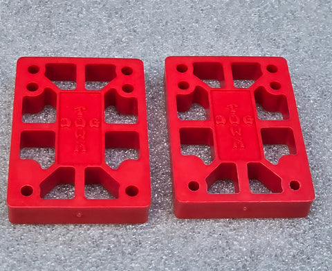 Dogtown 1/2" Skateboard Riser Pads - RED