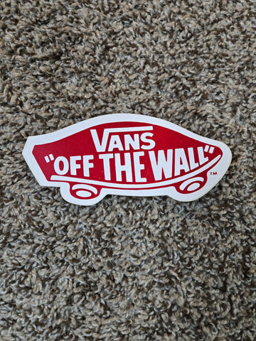 Vintage 80s VANS Off The Wall sticker - RED