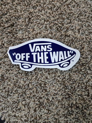 Vintage 80s VANS Off The Wall sticker - BLUE