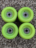 Vintage 80s Skateboard wheels BLANKS 60mm - GREEN