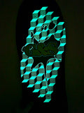 G&S FoilTail reissue Skateboard - BLACK / BLUE SPLAT (Glow in the dark)