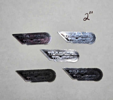 Vintage Tracker Wing Sticker Pack Silver Foil - Small 2" (5 pack)