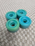 Vintage 80s Skateboard wheels BLANKS 60mm - BLUE/GREEN (1A)