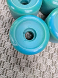 Vintage 80s Skateboard wheels BLANKS 60mm - BLUE/GREEN (1A)