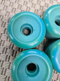 Vintage 80s Skateboard wheels BLANKS 60mm - BLUE/GREEN (1A)