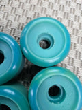 Vintage 80s Skateboard wheels BLANKS 60mm - BLUE/GREEN (1A)