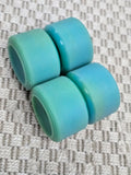 Vintage 80s Skateboard wheels BLANKS 60mm - BLUE/GREEN (1A)