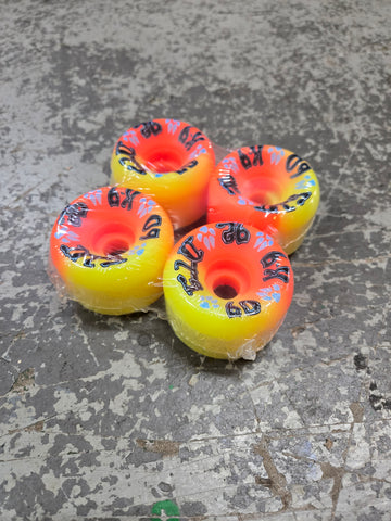 Dogtown K9 skateboard wheels 60mm 92a - ORANGE YELLOW SWIRL