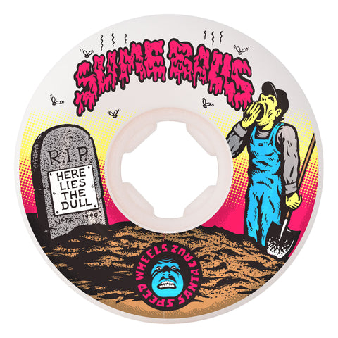 60mm Death of Dull Vomits White 95a Slime Balls Skateboard Wheels