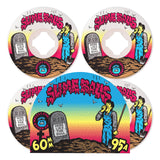 60mm Death of Dull Vomits White 95a Slime Balls Skateboard Wheels