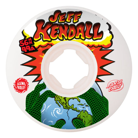 56mm Kendall End of the World Reissue Chubbies White 99a Slime Balls Skateboard Wheels