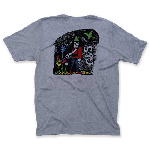 G&S Neil Blender Flower Guy T-Shirt - Steel Blue Heather