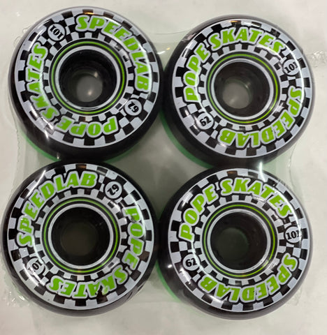 Speedlab Pope Skates Skateboard Wheels - BLACK / GREEN