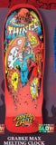 Santa Cruz X Stranger Things MAX Claus Clock Skateboard GLOW Deck