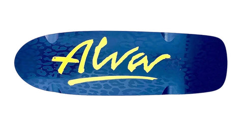 ALVA Yellow Black Modern Leopard Skateboard Deck