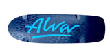 ALVA Blue Black Modern Leopard Skateboard Deck