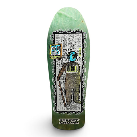 G&S Street Chomp 2 OG shape reissue skateboard deck - GREEN