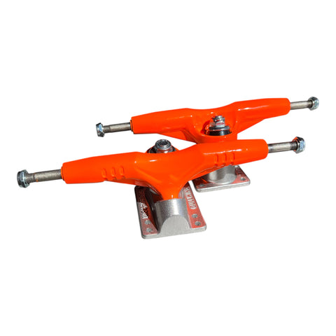 Orange Gullwing PRO 9” Skateboard Trucks with Silver Plates