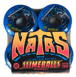 Natas 60mm Santa Cruz SlimeBalls Skateboard Wheels - BLUE