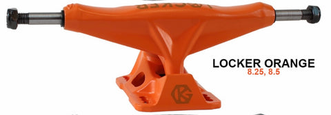 8.25" Grind King LOCKER Skateboard Trucks - ORANGE