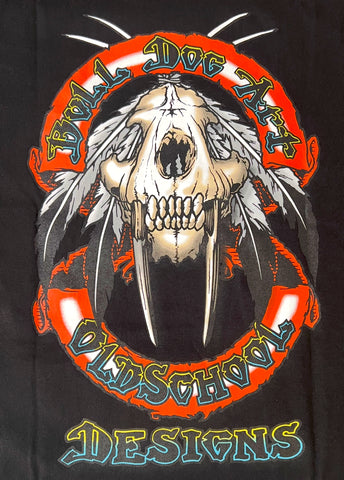 BDA Saber Tooth Skateboard Art Shirt Black XXL