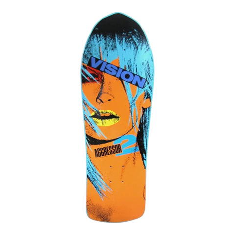 Vision AGRESSOR II reissue Modern Concave Skateboard deck - Turquoise