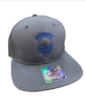 SK8SUPPLY Wes Humpston Skull Logo CANVAS snap back hat - GRAY BLUE