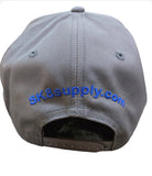 SK8SUPPLY Wes Humpston Skull Logo CANVAS snap back hat - GRAY BLUE