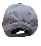 SK8SUPPLY Wes Humpston Skull Logo CANVAS snap back hat - GRAY BLACK