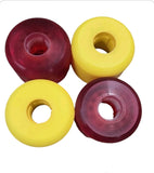 G&S YoYo Yellow and Red Mix Radius Back Skateboard Wheels 63mm 82a/86a