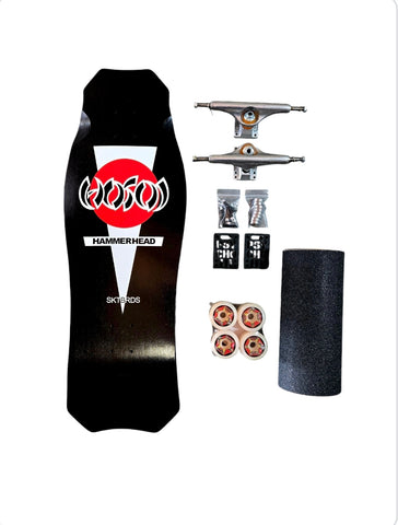 HOSOI Hammerhead Complete Skateboard - BLACK