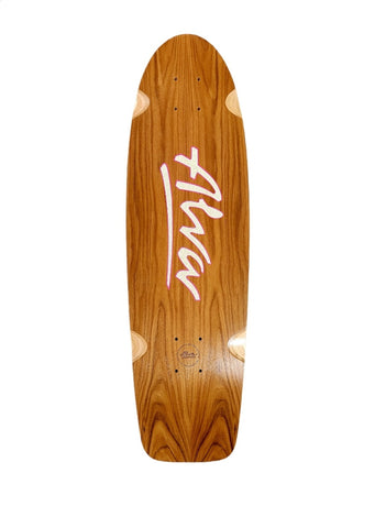 ALVA 78 LOST MODEL EXOTIC WOOD Skateboard reissue Deck - GLITTER HOT PINK LOGO