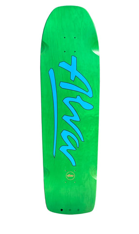 ALVA / Power Station SHORT STUFF Skateboard Deck - GREEN / BLUE