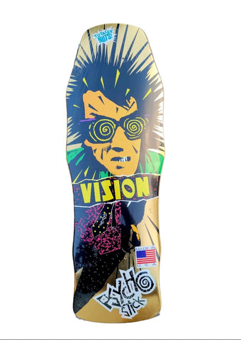 Vision PSYCHO STICK original reissue skateboard deck - *condition GOLD