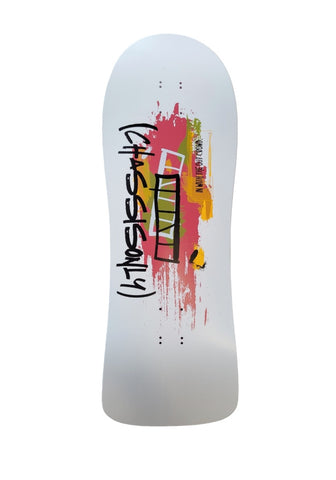 Chassis Only OUT CROWD model skateboard deck - WHITE