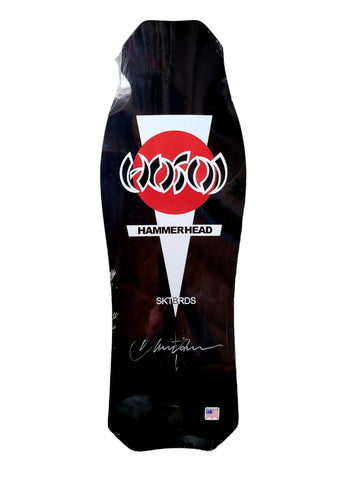 (SIGNED) HOSOI Hammerhead reissue skateboard Deck BLACK– 10.5 X 31