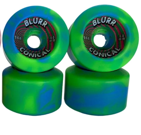 Vision Blurr wheels 60mm 96A (90a) reissues - BLUE GREEN SWIRL